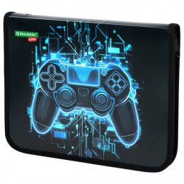 Папка для тетрадей А5 на молнии 'Digital gamepad', 1 отделение, пластик, BRAUBERG