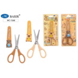 Ножницы 13,5см детские BASIR 'Капибара', в чехле