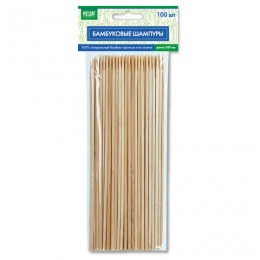 Шпажки-шампуры для шашлыка бамбуковые 200 мм, 100 штук, WELDAY