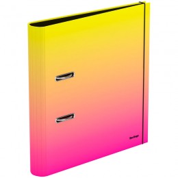 Папка-регистратор 5см желтый/розовый градиент BERLINGO 'Radiance', ламинированная