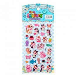 Наклейки 'Котики' 10*22см, Кн736, Гранит