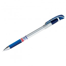Ручка шариковая 0,7мм синяя BERLINGO 'Silk Touch 2000', игольчатый стержень, грип