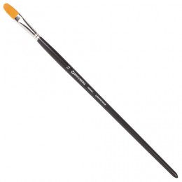 Кисть Синтетика овальная № 12 BRAUBERG ART 'Classic', жесткая, длинная ручка