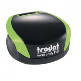 9342 MICRO PRINTY Карманная оснастка диам.42мм, САЛАТОВАЯ, подушка синяя, Trodat
