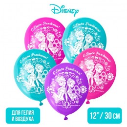 Шары воздушные набор 5шт 12' 'С Днем Рождения. Холодное сердце', Disney