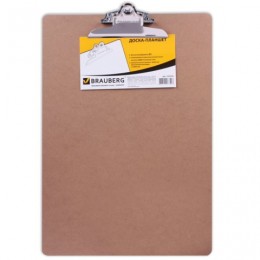 Папка-планшет с прижимом А3 МДФ 3мм светло-коричневый BRAUBERG, (460*320мм)