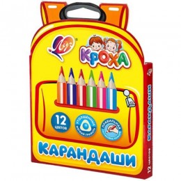 Карандаши утолщенные 12цв ЛУЧ 'Кроха', укороченные