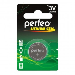 Батарейка CR2032 Perfeo Lithium Cell 1BL