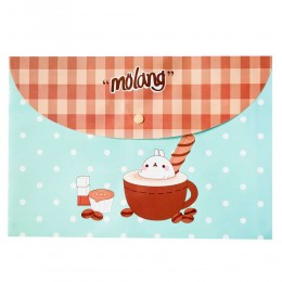 Папка-конверт на кнопке А4 'Molang', пластик