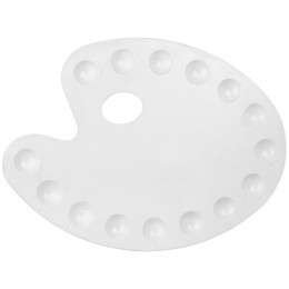 Палитра пластиковая овальная ГАММА, большая, 15 ячеек