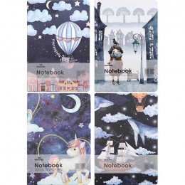 Блокнот А5 96л линия 'Фантазия' Mikirei, на резинке