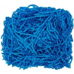 Бумажный наполнитель для упаковки подарков цвет СИНИЙ 50гр