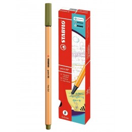 Ручка капиллярная 0,4мм зеленый ил STABILO 'Point'