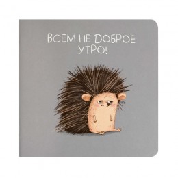 Блокнот 32л 13*13см, скоба, 'Сонный ёж' ФЕНИКС+, дизайнерский блок