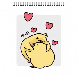 Блокнот А6 60л, гребень, клетка 'Цып Цыпыч' ЭКСМО