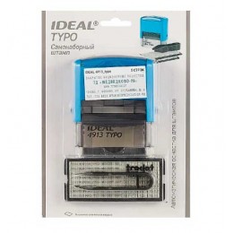 4913/DB TYPO IDEAL Штамп самонаборный 5 строчный 58х22мм, синий, 1 касса, Trodat