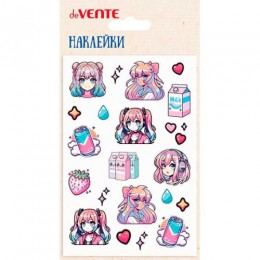 Наклейки 'Anime girl' многоразовые, объемные, 10*15см, deVENTE