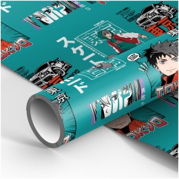 Бумага упаковочная 70*100см 'Anime boy', глянцевая