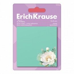 Блок клейкий 75*75мм 50л мятный ERICH KRAUSE 'Pastel Bloom'