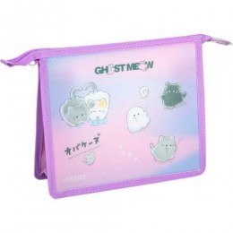 Папка для тетрадей А5 на молнии 'Призрачное мяуканье', 1 отделение, пластик deVENTE