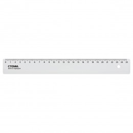 Линейка 25см пластик прозр. СТАММ