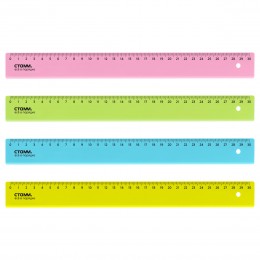 Линейка 30см пластик флюор.прозр. СТАММ 'Neon Cristal'