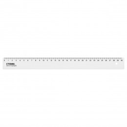 Линейка 30см пластик прозр. СТАММ