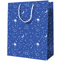Пакет подарочный 11*14*6,5см 'Planets and stars' ламинированный, ArtSpace