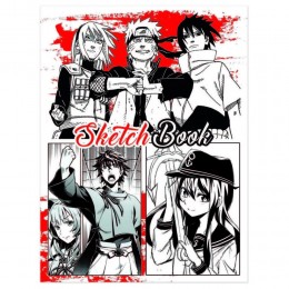 Скетчбук А5 36л, склейка 'Аниме' 100г/м2