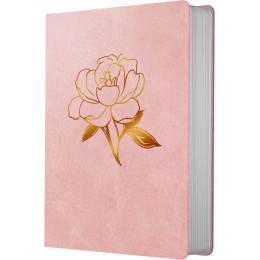 Блокнот А6- 60л клетка 'Vesper. Персиковый' ЭКСМО, кожзам