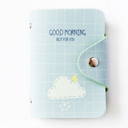 Обложка для карт 'Good morning', кожа PU, 107х76 мм, на кнопке, на 20 карт (4 дизайна)