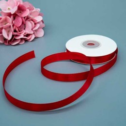 Лента декоративная тёмно-красная, 1,2см*22,85м, атласная.