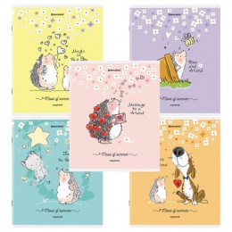 Тетрадь 48л А5 клетка 'Приключения Ёжика' BRAUBERG