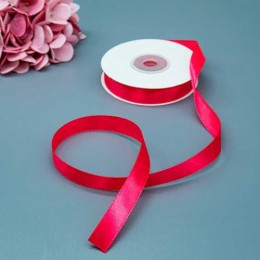 Лента декоративная коралловая, 1,2см*22,85м, атласная