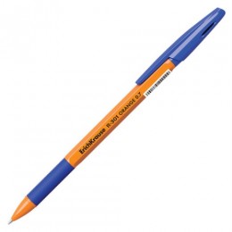 Ручка шариковая 0,7мм синяя ERICH KRAUSE 'R-301 Grip', корпус оранжевый, грип