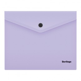 Папка-конверт на кнопке А5+ лаванда, 'Instinct' 180мкм BERLINGO