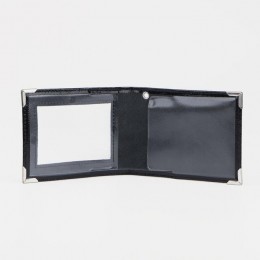 Обложка для удостоверения, 11*0,5*8см, с окошком, черный