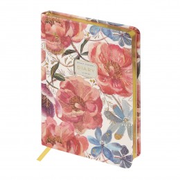 Ежедневник А5+ 120л 'Цветочная феерия' Bruno Visconti, кожзам, золотой срез