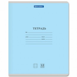 Тетрадь 12л клетка 'Классика NEW. Синяя' BRAUBERG