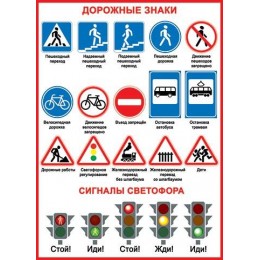 Плакат А2 'Правила. Дорожные знаки' Мир Открыток