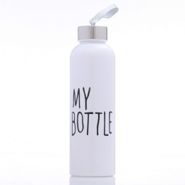 Бутылка для воды 500мл 'My bottle' 21,5*6,5см, белая