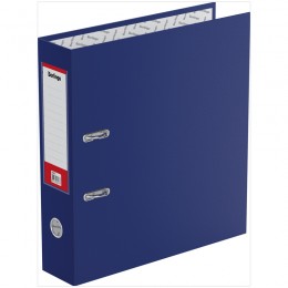 Папка-регистратор 7см синяя BERLINGO 'Standard', бумвинил, с карманом на корешке