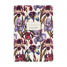 Блокнот А5 60л клетка 'Ирисы' Bruno Visconti, экокожа
