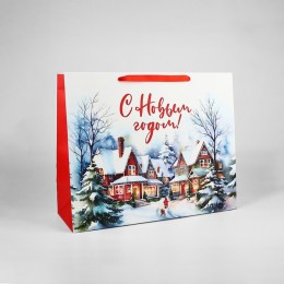 Пакет подарочный 49*40*19см 'С Новым годом' ламинированный, горизонтальный