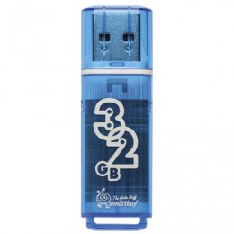 Карта памяти 32Gb Smart Buy 'Glossy' USB 2.0, Flash Drive, голубая
