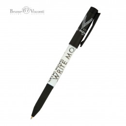 Ручка шариковая 0,7мм синяя Bruno Visconti FreshWrite 'Sketches Black <br> White'