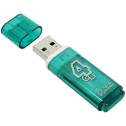 Карта памяти 4Gb Smart Buy 'Glossy' USB 2.0 Flash Drive, зеленая
