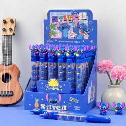 Ручка гелевая 0,5мм черная Kimira 'Stitch', ассорти