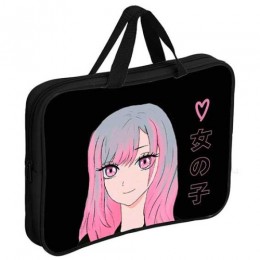 Сумка-планшет КОКОС 'Happy Anime'А4, на молнии, ткань