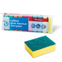 Губка хоз. PACLAN Professional (комплект 10шт), в22*ш80*г50мм